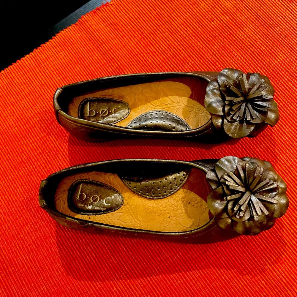 BOC Dress girls shoes with flower in grey